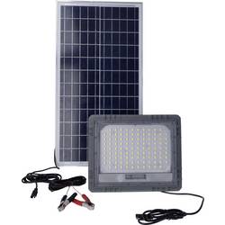AS Schwabe 46984 LED-Flutlichtstrahler, Solarmodul 60 W Leuchtfarben: Naturweiß