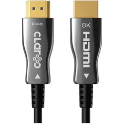 Claro Kabel Optisches Kabel HDMI 2.1 AOC 8K 120Hz 50 m (50 m), Videokabel, Schwarz