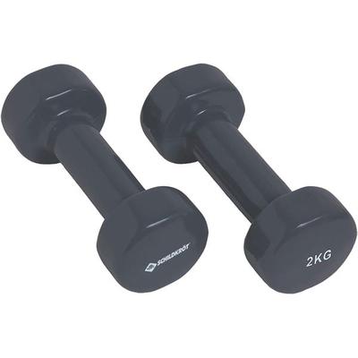 VINYL HANTEL Set, 2x 2,0kg (grey), in 4C-Box,