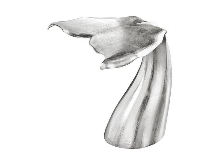 Licht-Erlebnisse Beistelltisch INDUS, Handarbeit aus Metall in Silber 57 x 50 x 56 cm (LxBxH)