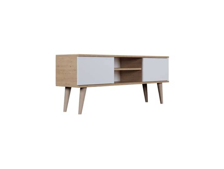 Kocot - Tv Schrank Weiss - Regal für Fernseher - Fernsehunterschrank - Tv Lowboard Skandinavisch - Fernsehschrank - Fernsehtisch - Tv Möbel - Tv Kommode - Tv Schrank 120 cm