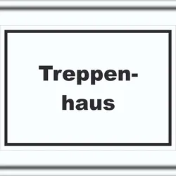 HB-Druck Treppenhaus Schild mit Text Stufen steigen waagerecht A0 (841x1189mm)