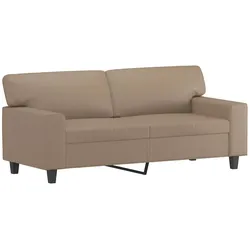 vidaXL 2-Sitzer-Sofa Cappuccino-Braun 140 cm Kunstleder