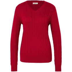 Tchibo - Zopfstrickpullover - Damen - Gr. S - rot