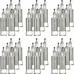 ESSIG & ÖL FLASCHEN Basic transparent-silber 320 ml 36-tlg.