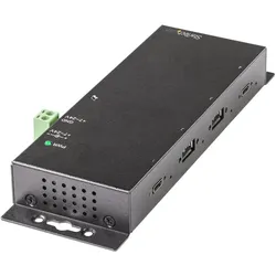 StarTech 4 Port USB C Hub - Industrieller USB-C Hub aus - 2x USB-C & 2x USB-A - ESD Surge Protection - USB-C (USB-C, 4 Ports), Dockingstation + USB Hub, Schwarz