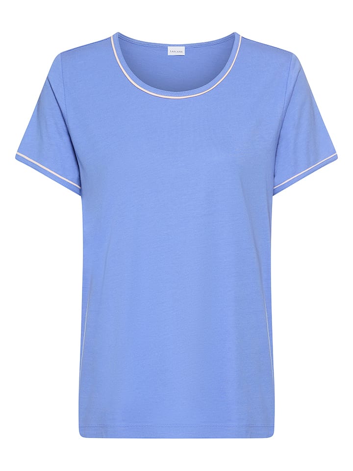 LASCANA Pyjama-Oberteil in Blau - 48/50