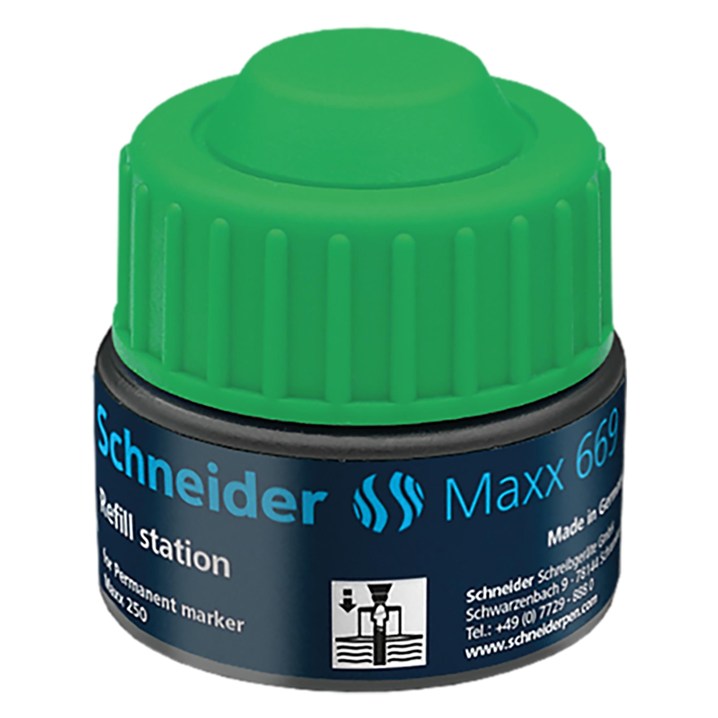 Schneider Permanentmarker Refill-Station 669 grün (Grün, 1 Stk.) (166904)