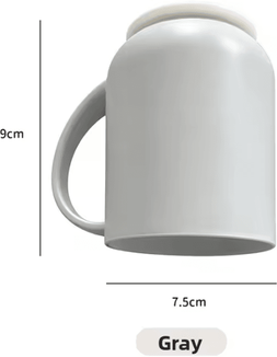 Inspire Curations Magnetic Inverted Mouthwash Cup With Toothbrush Rack gray