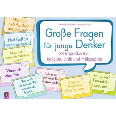 Große Fragen für junge Denker, Sonstige von Hanna Schott,Stefanie Hoffmann, Verlag an der Ruhr, 978-3-8346-3788-8