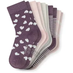 SCHIESSER Mädchen Socken, 5er Pack - "Legwear Kids", Muster, Baumwolmischung Lila / 23-26