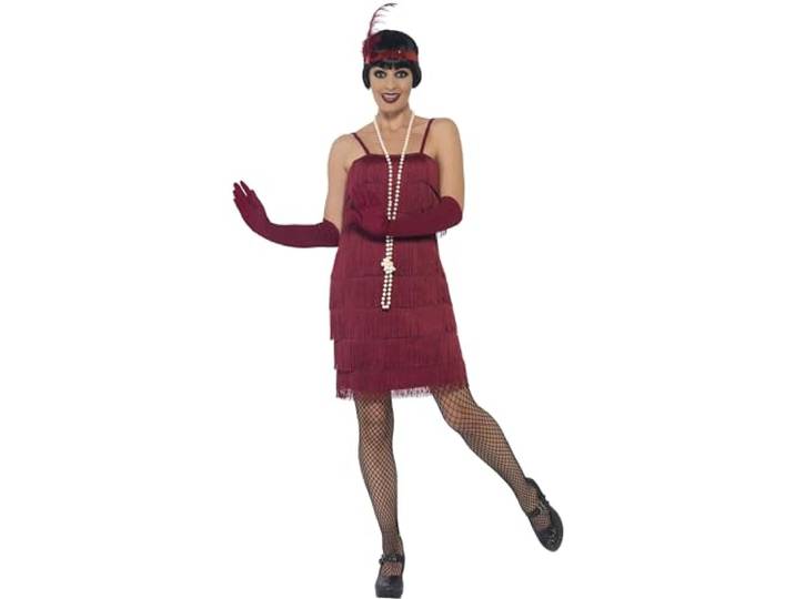 Smiffys Flapper Costume, Red