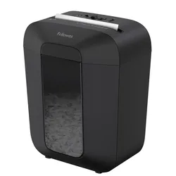 Fellowes LX50 Aktenvernichter mit Partikelschnitt bis 9 Blatt schwarz
