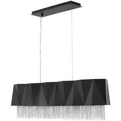 Elstead Lighting, Pendelleuchte, Zuma Hängeleuchte E27 6-fach 33cm Satinschwarz, Silber (E27)