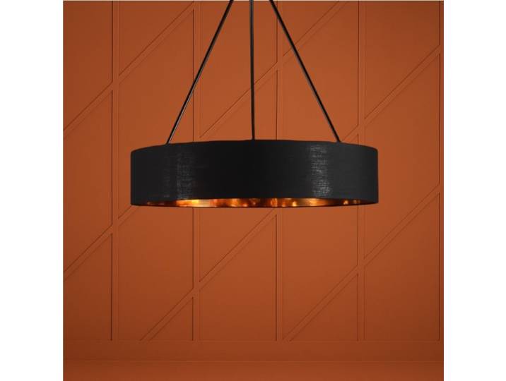 Lustre design VERONE - Métal noir et doré
