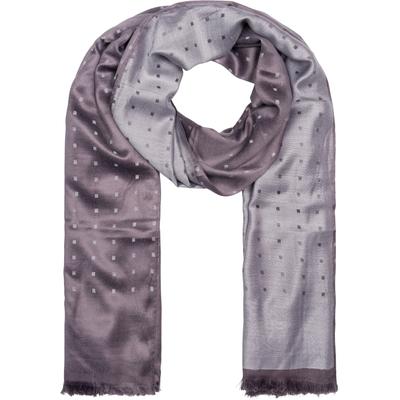 Schal STYLEBREAKER "Edler Schal mit Quadratischem Muster", Damen, grau (taupe, grau), Obermaterial: 100% Viskose CV., Modisch, Modetücher Schal
