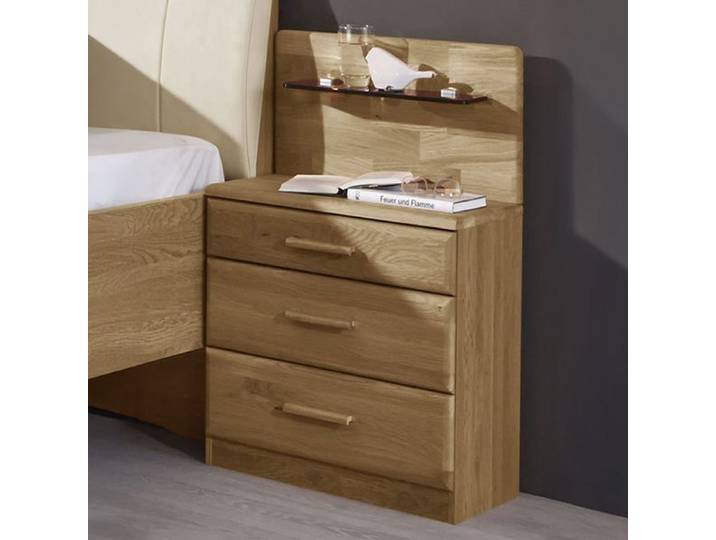 Nachttisch Praia Eiche teilmassiv H 50cm H:77cm/B:40cm/T:36cm klassischer Stil, mit Schubkasten