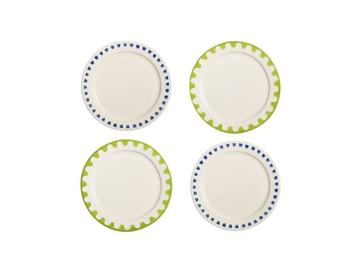 & klevering - Assiette à dessert Folk - Vert - Porcelaine
