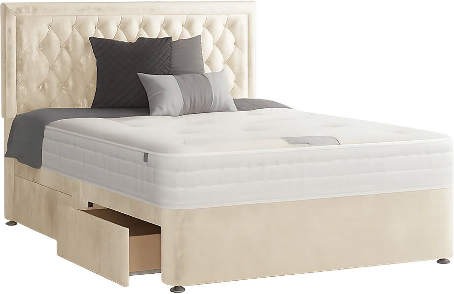 Rosdorf Park Fan Upholstered Drawers Bed Cream Single (3')