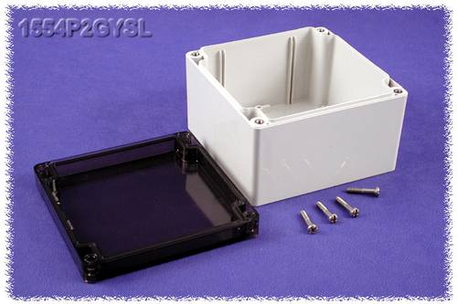 Hammond Electronics 1554P2GYSL Universal-Gehäuse 120 x 120 x 80 Polycarbonat Grau 1St.