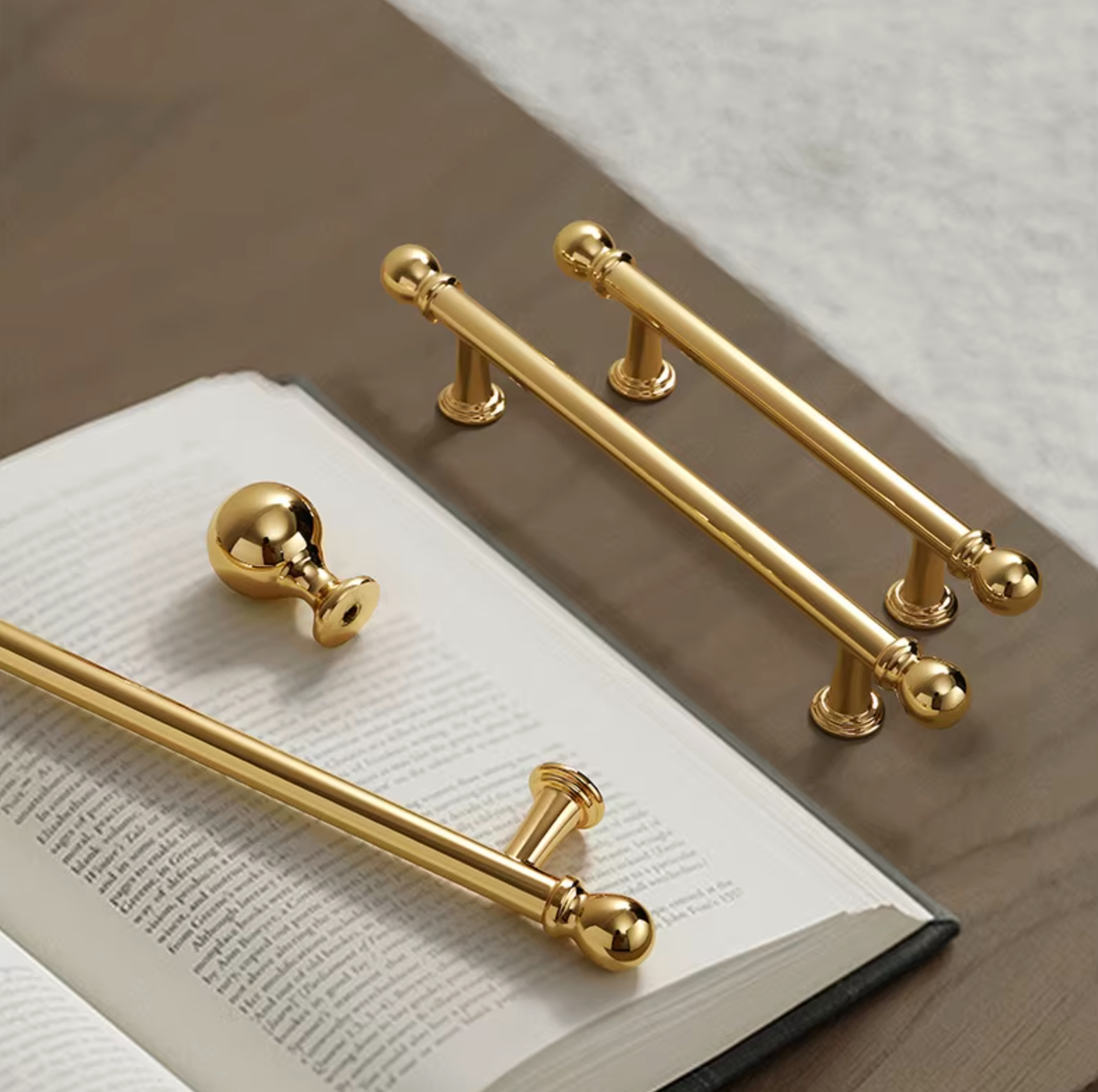 Herligt Hjemme Håndtag, Metal, Guld/messing, Blank “bellavista” – Knop & Håndtag, 96, 128 & 192 Mm – 192 Mm – 192 Mm