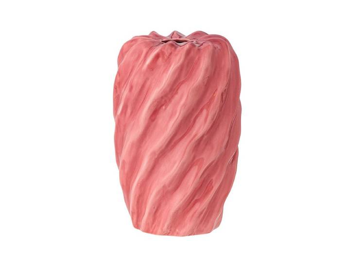 Vase Mila - Rosé, aus Steingut - Rosé - Luxusbetten24