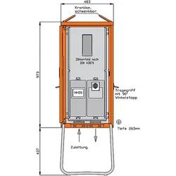 WALTHER-WERKE Anschlussschrank 55kVA/1Abg/1Z/Direkt WA0011