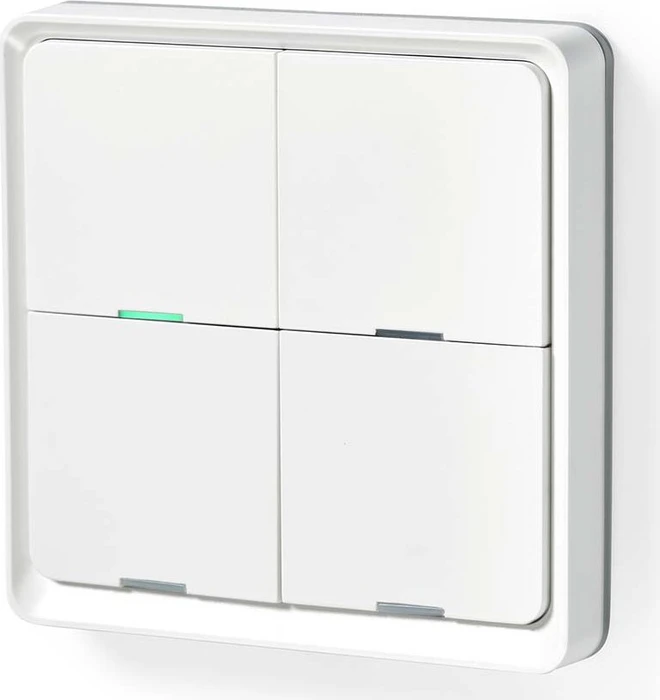 NEDIS smart wall switch/ Zigbee 3.0/ Wandhalterung/ vier Tasten/ weiß