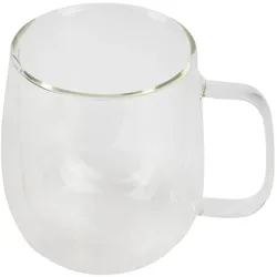 BERGNER Lovers - 420-ml-Doppelwand-Trinkbecher aus Borosilikatglas mit Thermoschutz