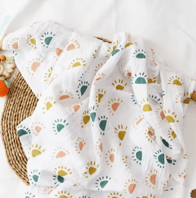 Inspire Essentials Premium Cotton Muslin Swaddle Blanket 120 X 110 Cm Soft Newborn Baby Wrap 1