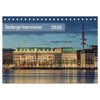 Hamburger Impressionen 2026 (Tischkalender 2026 DIN A5 quer), CALVENDO Monatskalender