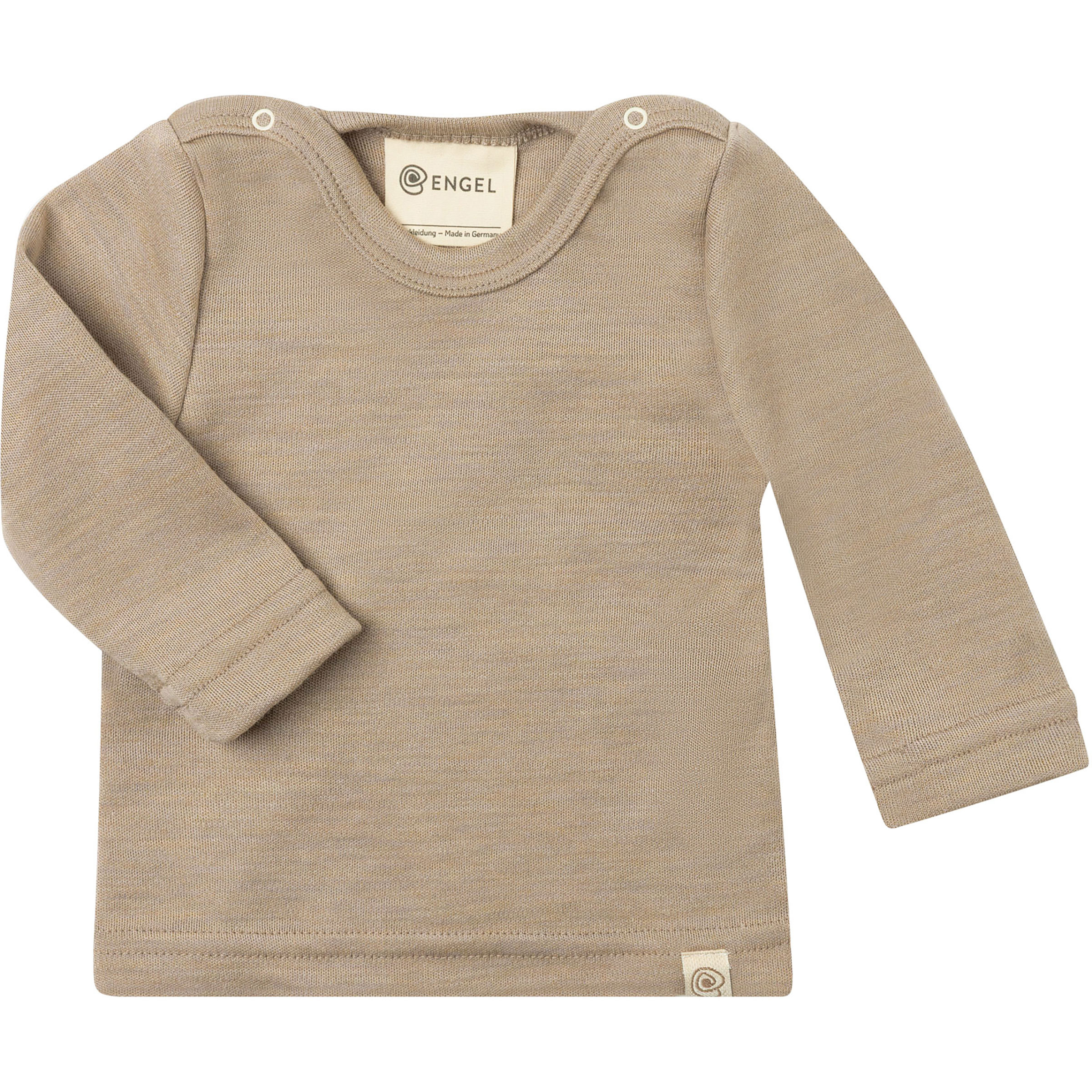 Engel Baby Kinder Langarm Unterhemden beige Größe 86 Hautfreundlich Merinowolle