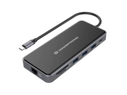 Conceptronic Notebook Dockingstation DONN15G 12-in-1 MST Docking Station USB