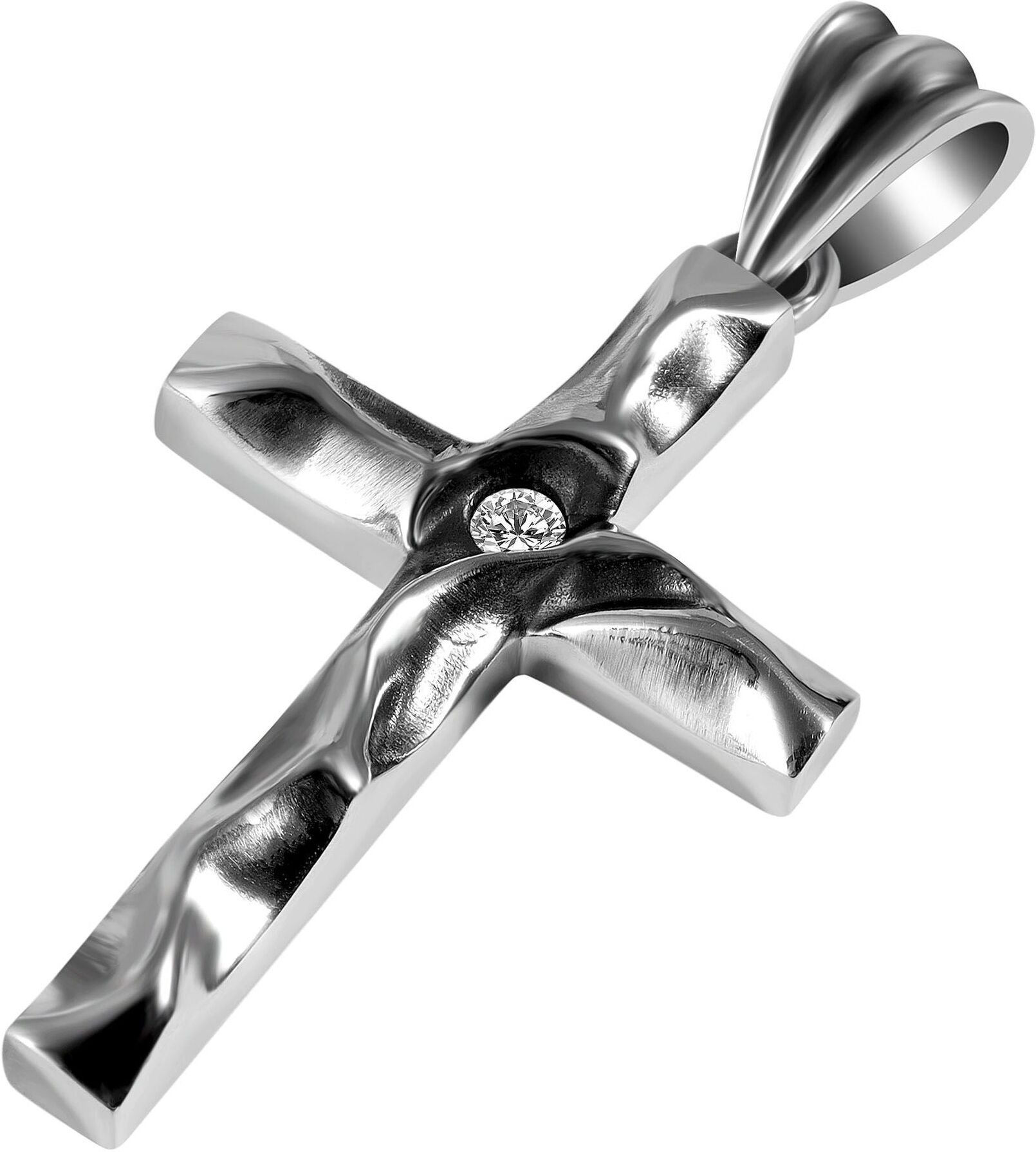 Kreuzanhänger AKZENT "Elani" aus 925 Sterlingsilber, rhodiniert, langlebig", rosa, Schmuckanhänger, Damen, Silber 925 (Sterlingsilber)