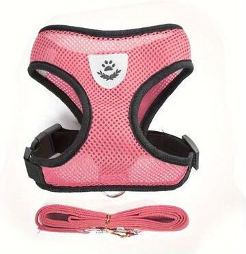 Uplifted Finds Escape Proof Breathable Mesh Cat Harness pink s