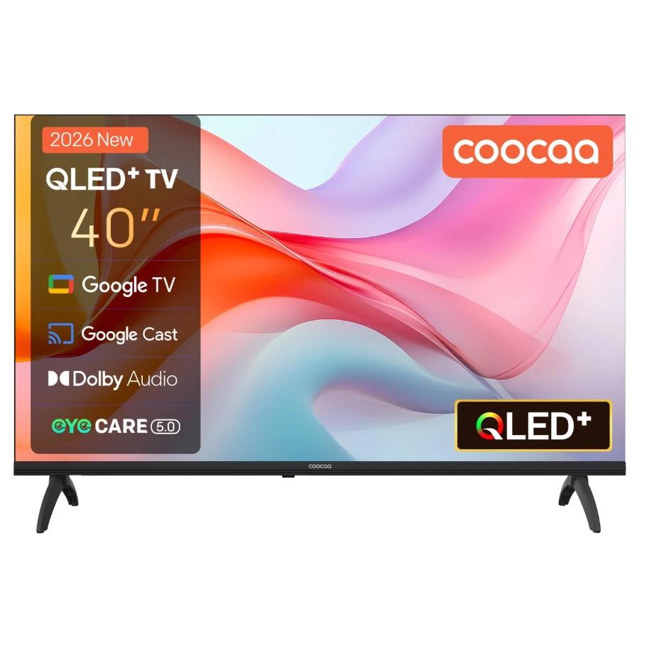 Coocaa 40 Zoll QLED Smart TV, FHD, Google TV, HDR10, Dolby Audio, Augenschutz-Technologie, Triple Tuner, CI+