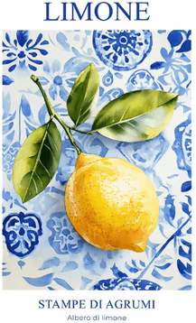 Inspire Picks Retro Lemon Garden Lemon Wall Art Canvas Fresh Summer Fruit Decor Prints 12 40x50cm