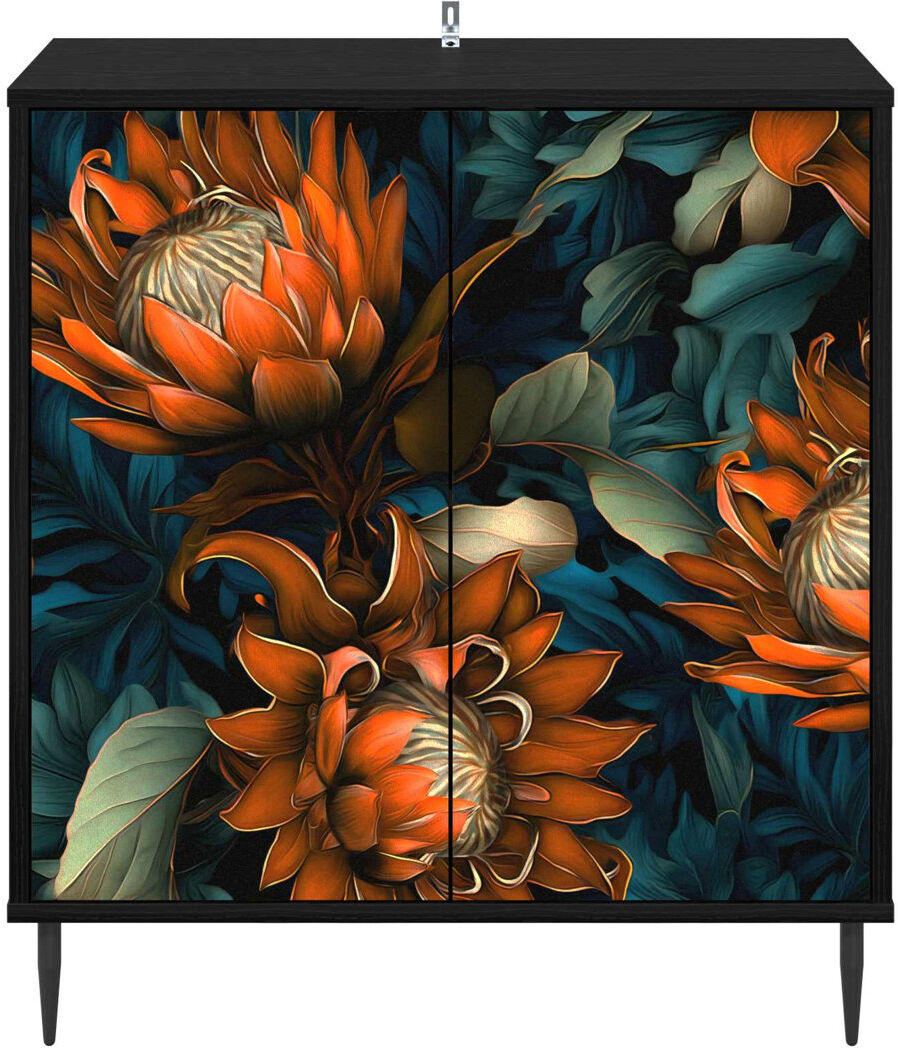 Brayden Studio Sideboard Black Oak 76cm H X 69cm W X 33cm D