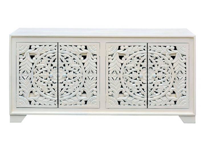 OTTO home Sideboard Kenmare, Kommode aus Mangoholz, dekorative Schnitzereien, Breite 170 cm