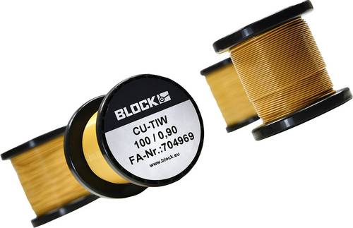 BLOCK Kupferlackdraht Außen-Durchmesser (inkl. Isolierlack)=0.20mm 226.1m 0.10kg