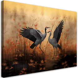LEINWANDBILD Kranich Natur Vögel 60x40cm