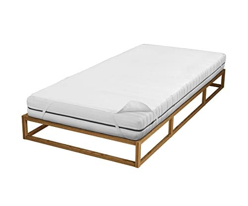 biberna Sleep & Protect 0809720 Molton waterdichte matrasoplegger, wit, 200 x 200 cm