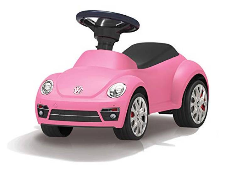 JAMARA 460406 - Rutscher VW Beetle - Kippschutz, Hupe am Lenkrad, originalgetreue Optik, pink