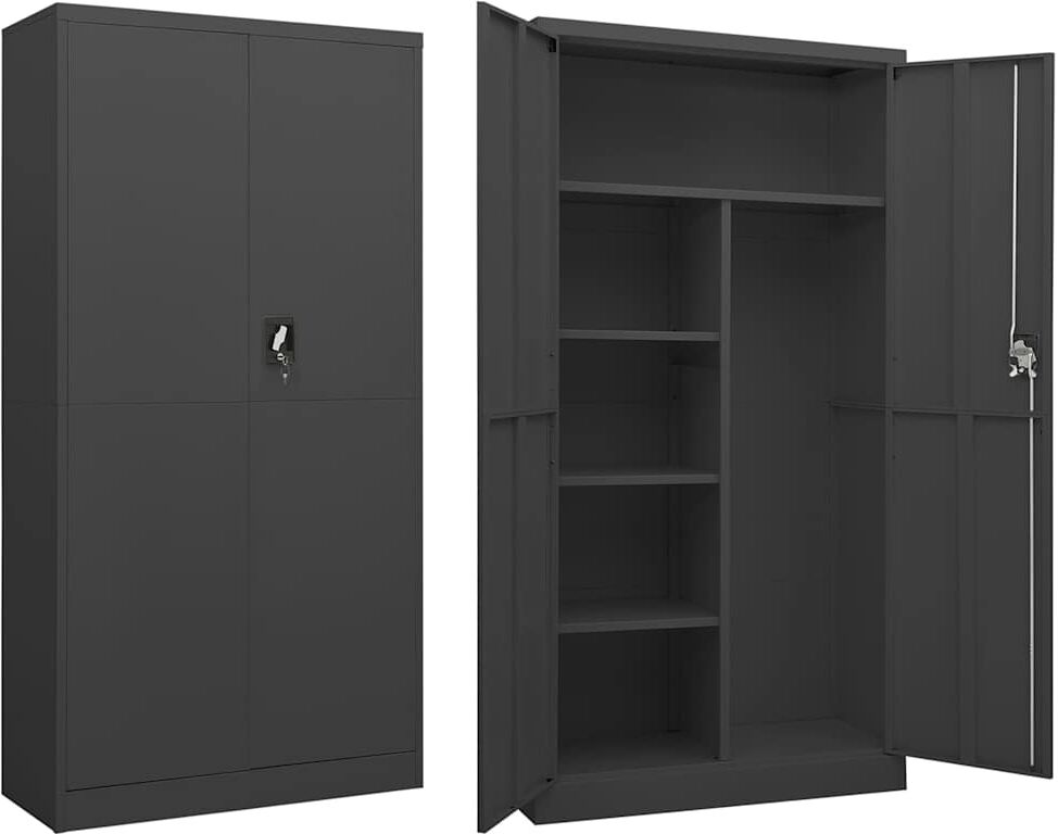 vidaXL Armoire à casiers Anthracite 90x40x180 cm Acier