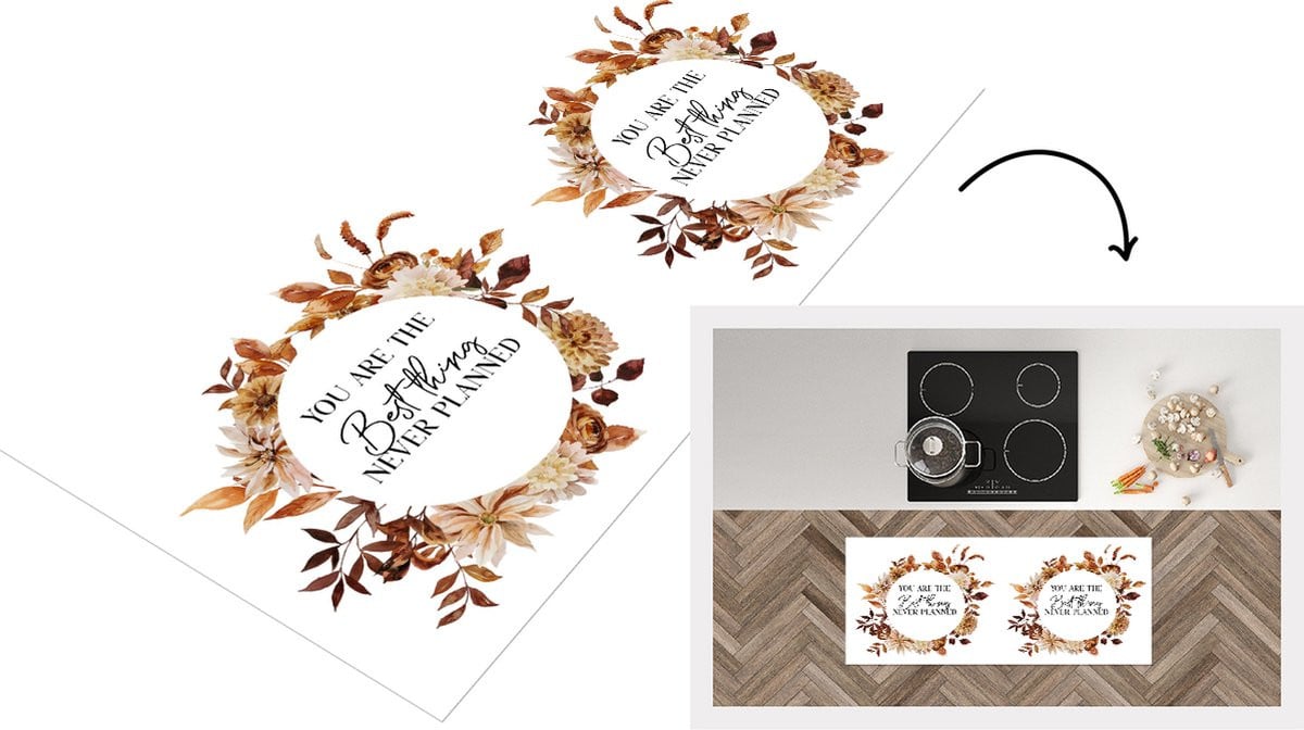 KitchenYeah Keukenloper Vinyl - You are the best thing never planned - B/D: 120 x 50 cm