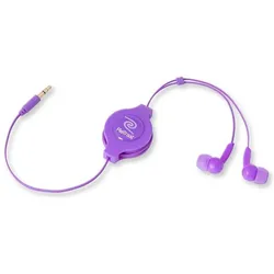 Retrak Audio Earbuds retractable (Kabelgebunden), Kopfhörer, Violett