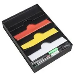Paperflow, Rollcontainer, Schubladeneinsatz 6 Fächer schwarz aus Polystyrol Achsabstand 330 mm - 1 Stück