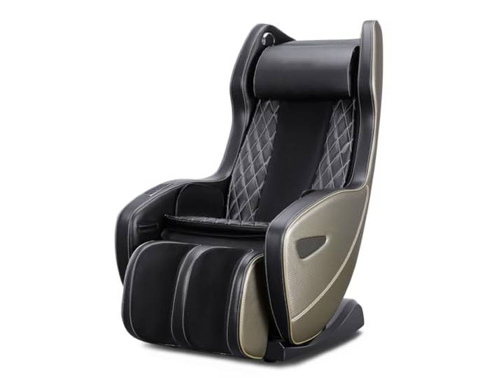 Aspria Massagesessel, Elektrischer Liegestuhl, Bionische Massagetechniken, Bluetooth-Lautsprecher, Platzsparender Relax-Massage-Stuhl für Hotels, Salons, Büro und Heimgebrauch (Braun-Schwarz)