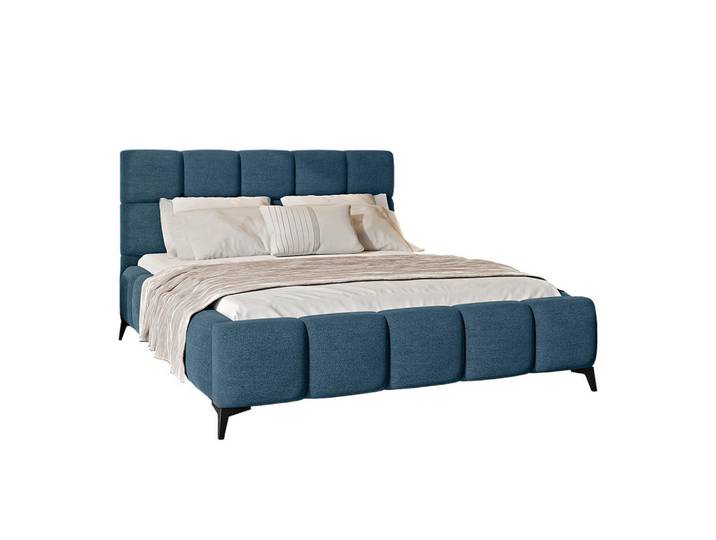 Petits-meubles Boxbett 160/200 Mira Blau, Holz, 160x200 cm, Schlafzimmer, Bett, Boxspringbetten