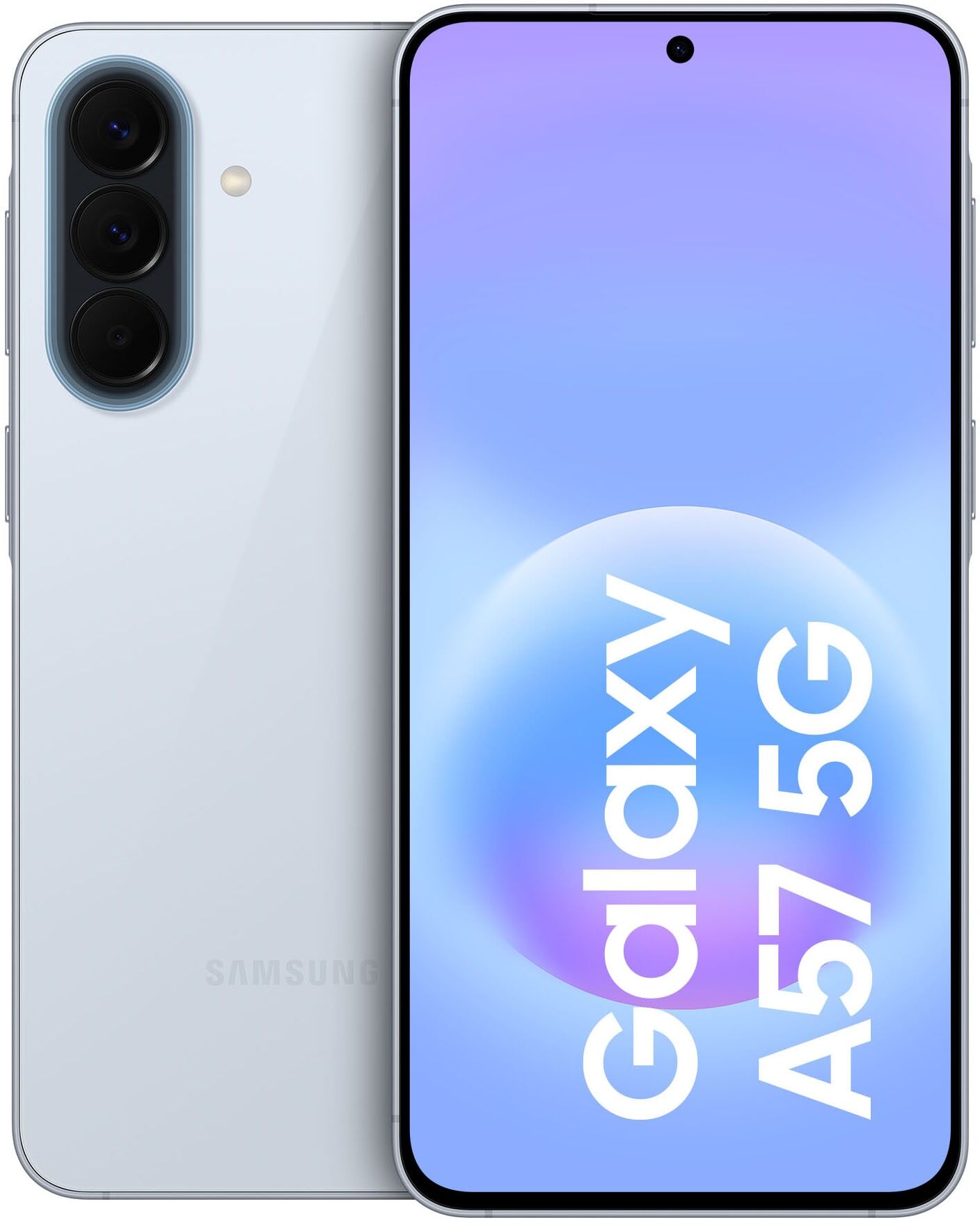 Samsung Smartphone "Galaxy A57 5G EE 256GB", Energieeffizienz: A, weiss (awesome icyblau), 128 GB, Mobiltelefone, Smartphone awesome icyblau 128 GB